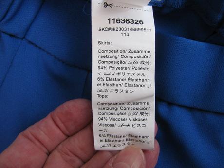 Dívčí modrá skládaná sukně, 146