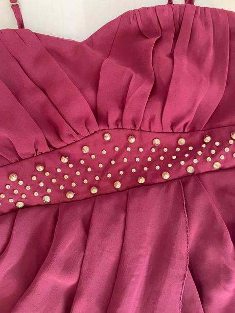 Vínové večerní šaty, vel xs-m, vila, s