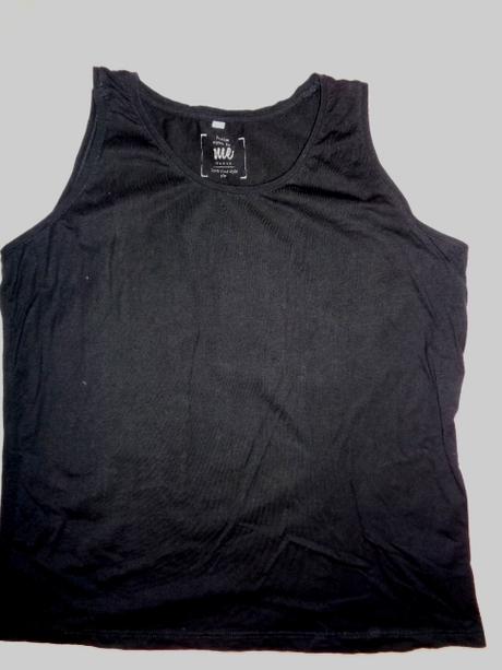 Super černé bavlněné tílko 54/56, 54