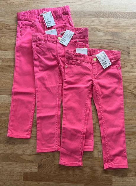 Džíny & kalhoty h&m růžové - vel. 104, h&m,104