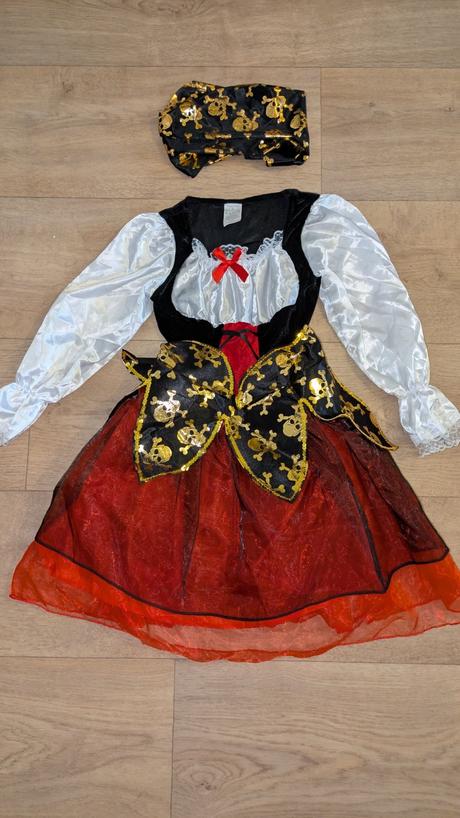 Ka320 karnevalový kostým pirátka vel. 7 - 10 let, 