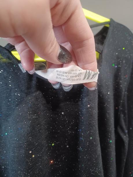 Třpytivý top tričko h&m 158/164, 164