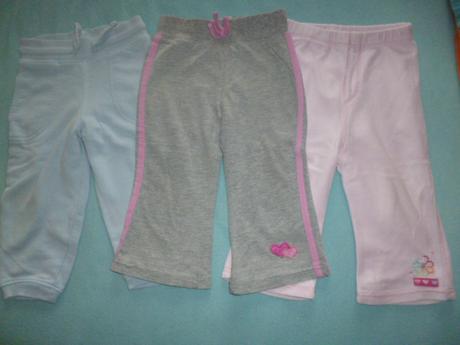 3 x tepláčky, h&m,80