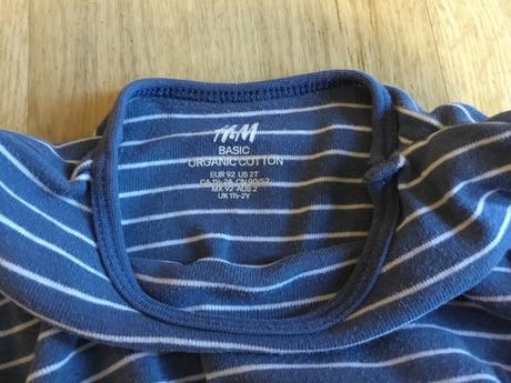 Dvě pruhovaná body vel. 92, h&m,92