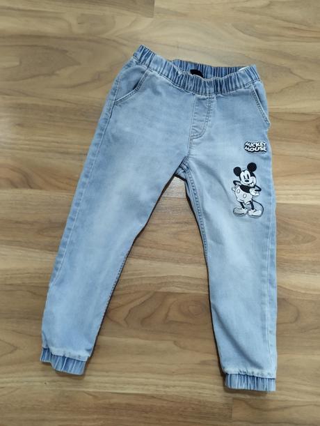 Jogger džíny mickey mouse, h&m,116