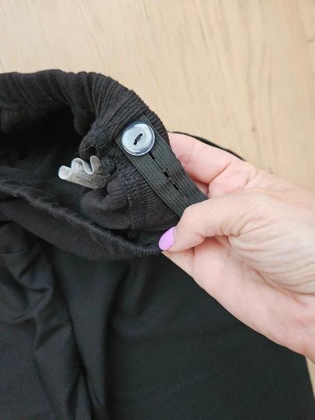 Černé casual těhotenské kalhoty, vel. l, l