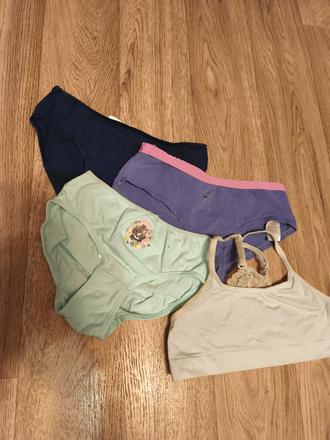 Spodní kalhoty + podprsenka lindex, h&m,140
