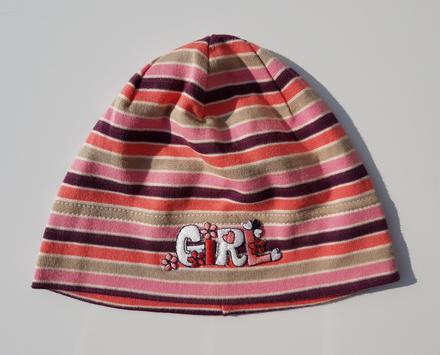 E190 dívčí bavlněná čepice vel. 92-98, 92