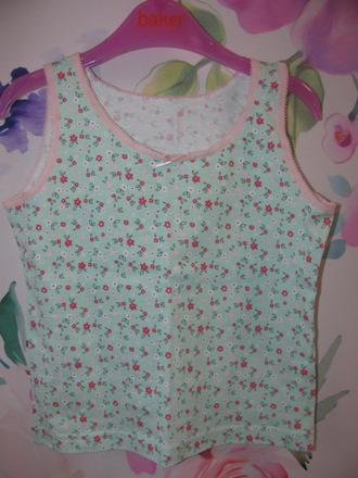 Mátová bavlněná podvlékací košilka s kvítky, george,110