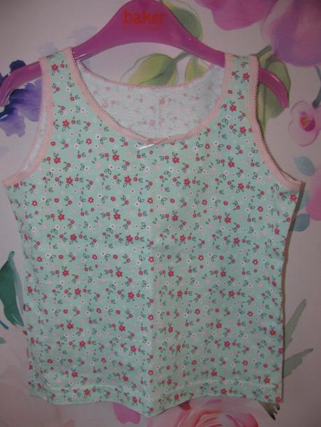 Mátová bavlněná podvlékací košilka s kvítky, george,110