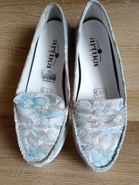 Kožené lesklé mokasíny vel. 37, 37