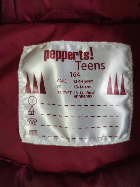 Dívčí zimní bunda vel 164 věk 13 - 15 let, pepperts,164