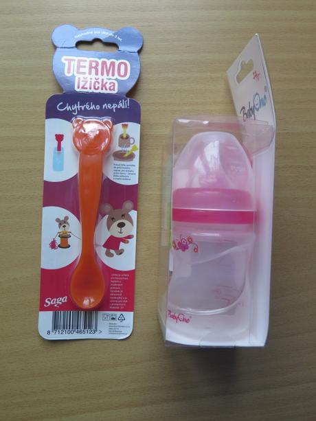 Kojenecká láhev a termo lžička, babyono