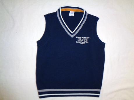 Krásná modrá přízová elegantní vesta, s.oliver,128