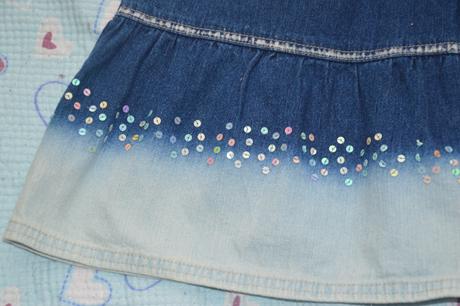 134 140 146 delší džínová sukně s flitry, cherokee,140