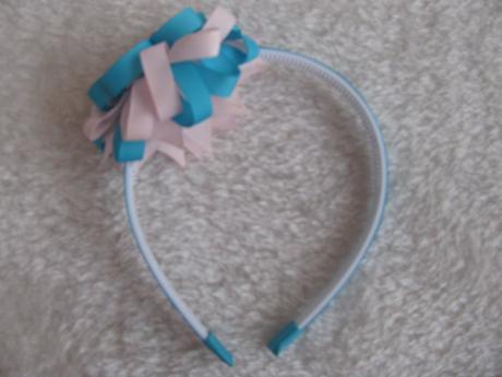 Čelenka do vlasů -modro růžová,