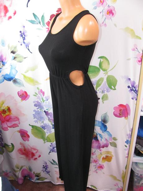 Letní společenský černý elastický kalhotový overal, reserved,146