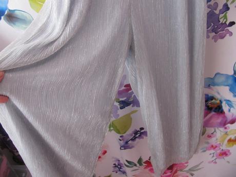 Společenský šedostříbrný kalhotový overal, h&m,152