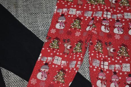 2x legíny next - černé a vánoční, 122, next,122