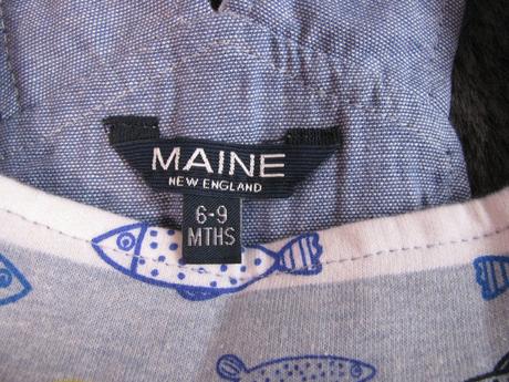 Letní bavlněné kraťasy s laclem s rybičkami, 74