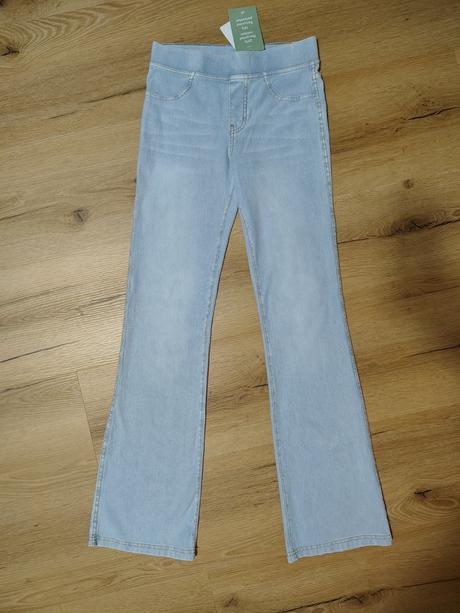 Nové dívčí džínové kalhoty h&m 170 jeggings široké, h&m,170