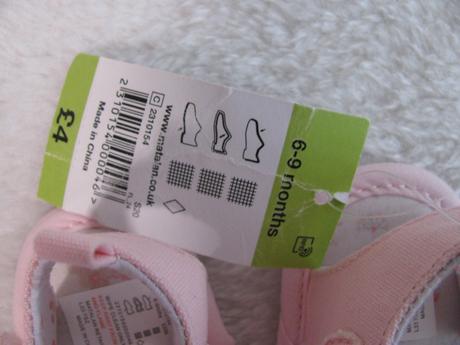 Dívčí růžové sandálky s mašličkou 6-9 měs., matalan,17