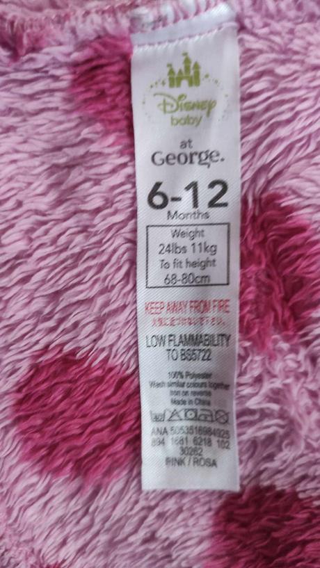 Župan fleece dívčí minnie 68-80(6-12m), disney,68