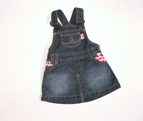 P622 jeans sukně s laclem vel. 2-4m, h&m,62