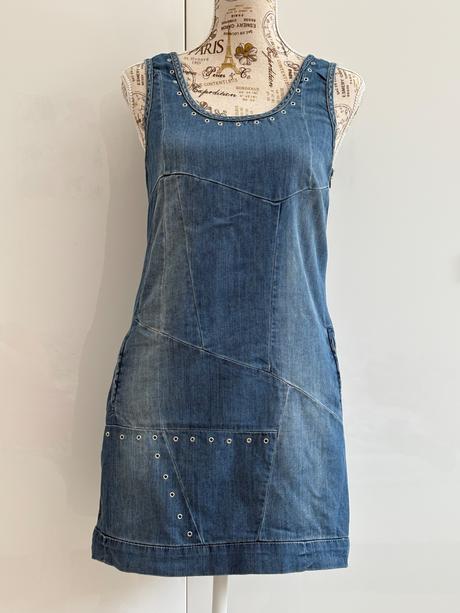 Džínové šaty ve světle modré barvě s mango jeans, mango,s