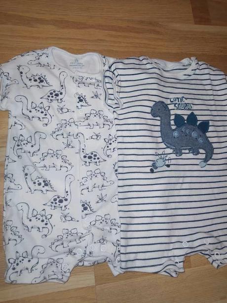 2x letní overal, overaly s dinosaury 68 next, next,68