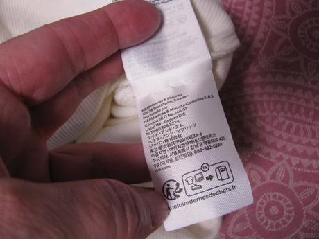 Bavlněné pružné řádkované crop top tričko, h&m,140