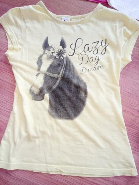 Trika dívčí krátký rukáv vel.128-140, h&m,128