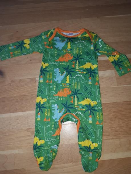 Zelený overal s dinosaury vel. 56, miniclub,56