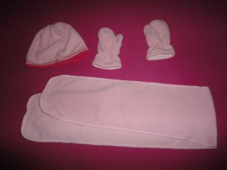 Jemně růžový fleec set s princeznou, vel. 1-2 roky, 92