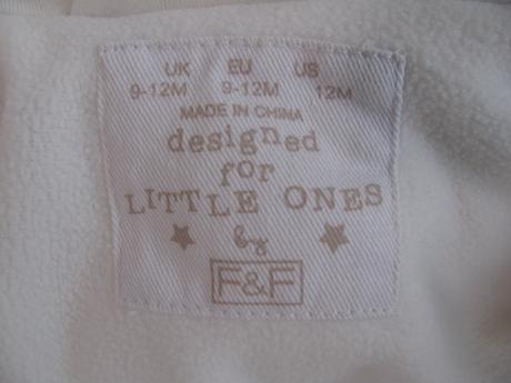 Teplá kojenecká zimní kombinéza s kapucí/unisex, f&f,80