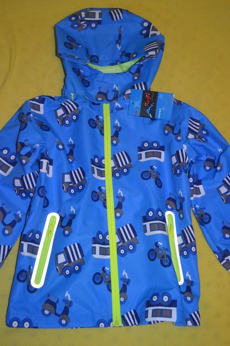 Podzimní  bunda s auty, šusťáková, od 2-7 let, kugo,98 / 122 / 128