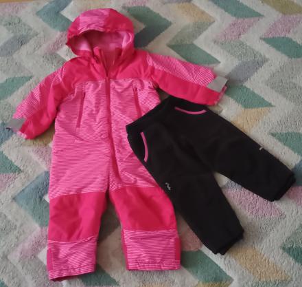 Komplet -kombinézka h&m a softshellové kalhoty, h&m,86