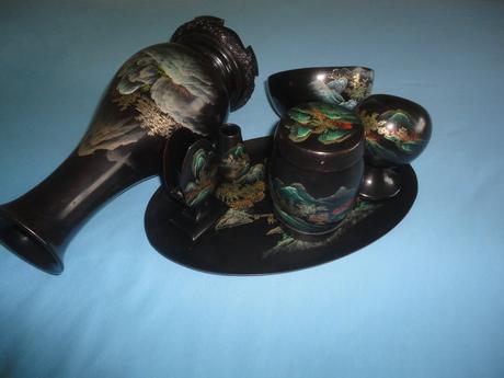 7 dílný retro set, čínský motiv,