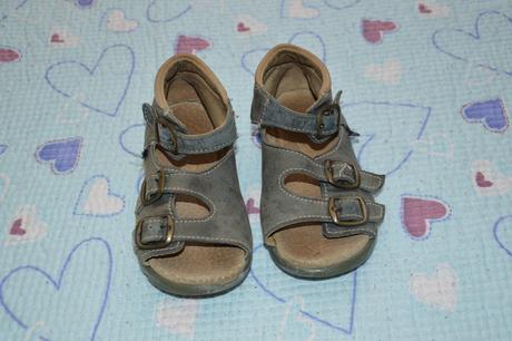 Modré celokožené sandálky, santé,26