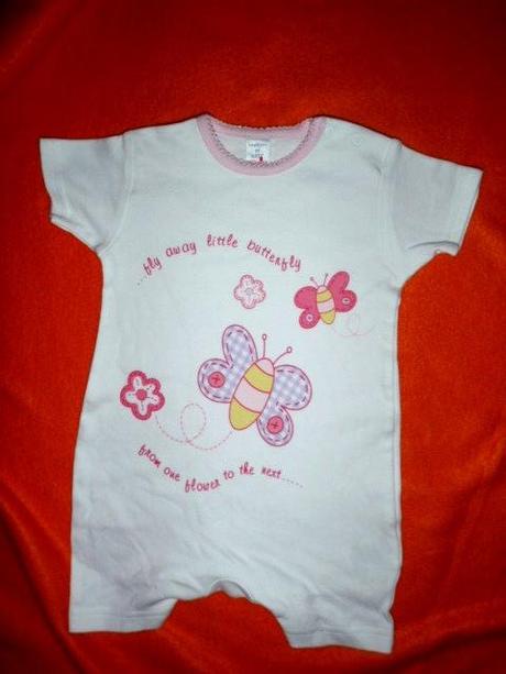 Překrásné letní nohavičkové body s motýlkem, next,68