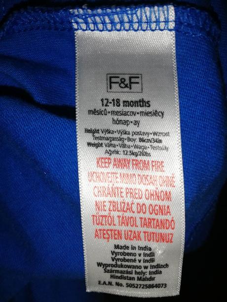 Bavlněné triko vel.86, f&f,86