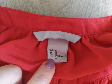 Halenka l xl 40 42 červená, h&m,l
