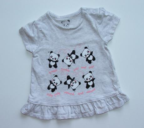 J651 dívčí triko / tunika s pandami vel. 62, george,62