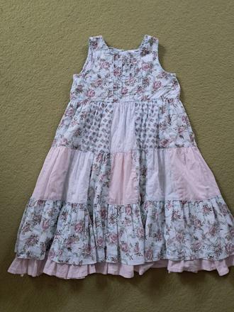Dívčí letní bavlněné šaty, vel. 116/122, h&m,122