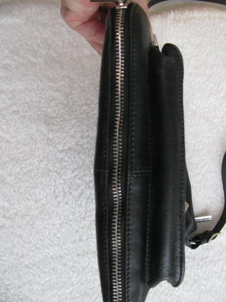 Černá dámská kožená crossbody kabelka wojas, wojas