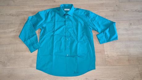 Tyrkysová společenská košile xl, 43, xl