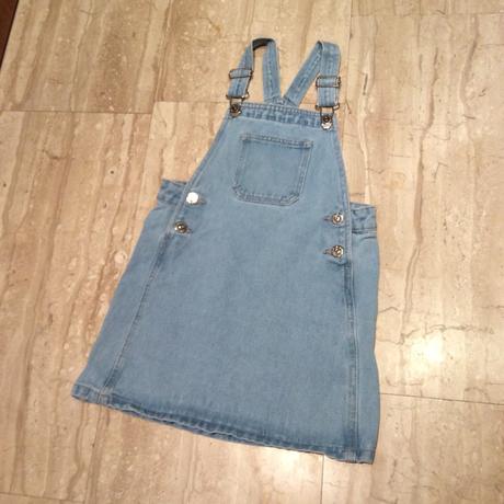 Riflová šatovka/sukně s laclem, matalan,116