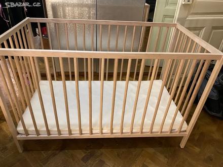 Dětská postýlka s matraci, šířka (cm): 60,délka (cm): 120