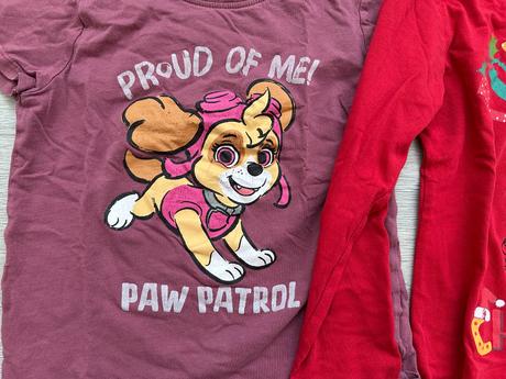 Dívčí tričko tlapková patrola, vel. 128, 2 ks, nickelodeon,128