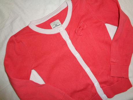 Krásný cihlově červený přízový svetr 116/122, tom tailor,116
